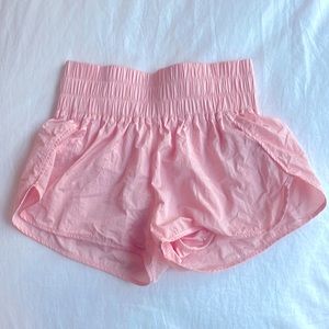 light pink shimmery shorts